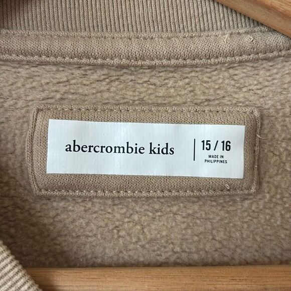 Abercrombie Fitch tan crewneck sweatshirt racing speedway A‎ & F Women’s XS - Picture 5 of 8